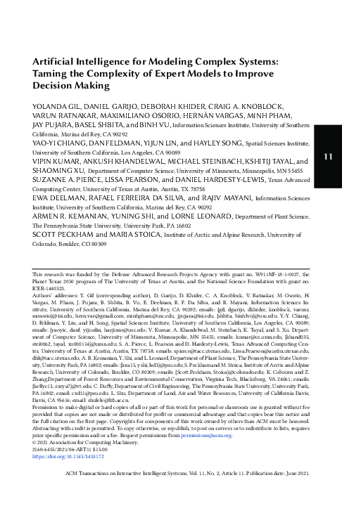 (PDF) Artificial Intelligence for Modeling Complex Systems: Taming the ...