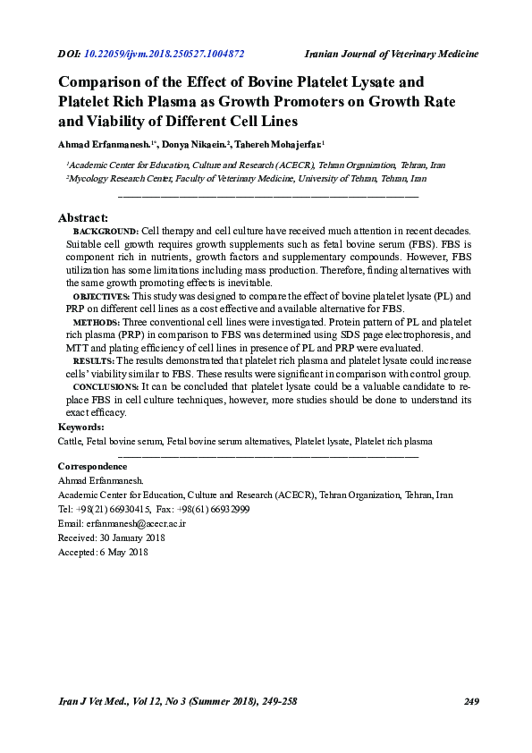 (PDF) Platelet content and growth factor release in platelet-rich ...
