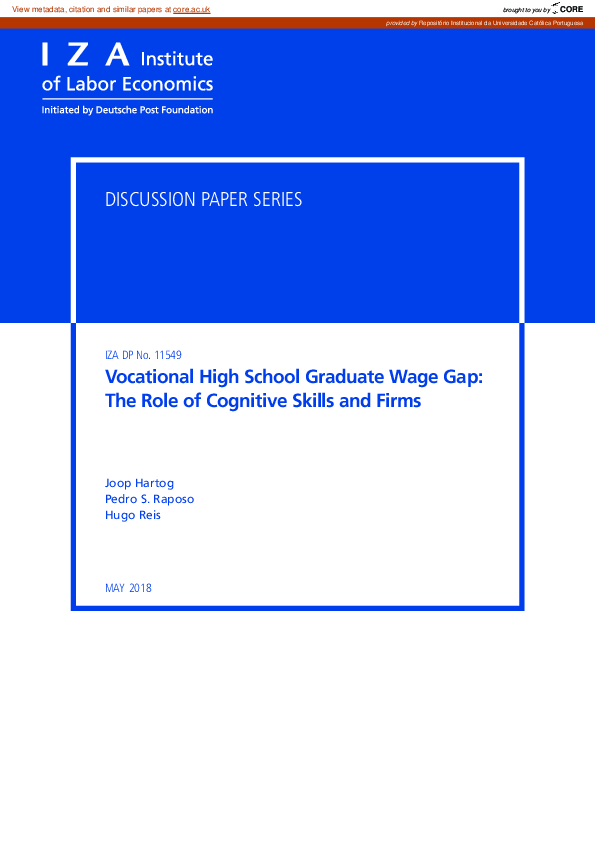 (PDF) Vocational high school graduates wage gap: the role of cognitive ...