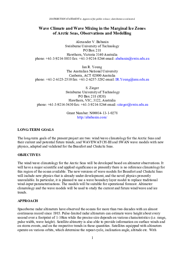 (PDF) 13: Wave Climate and Wave Mixing in the Marginal Ice Zones of ...