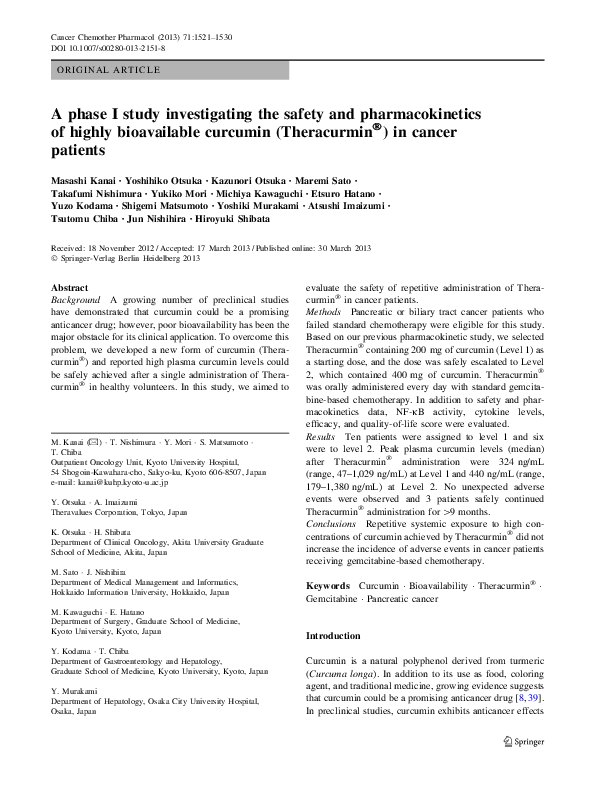 (PDF) A phase I study investigating the safety and pharmacokinetics of ...