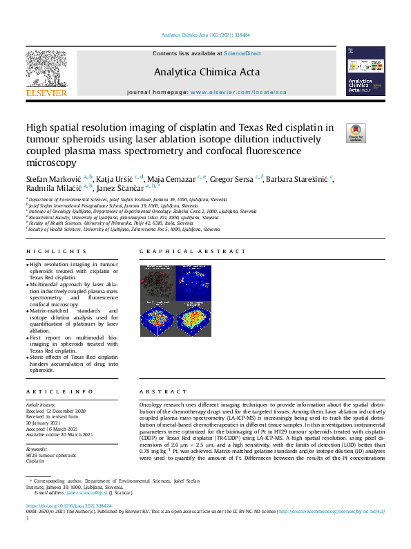 (PDF) High spatial resolution imaging of cisplatin and Texas Red ...