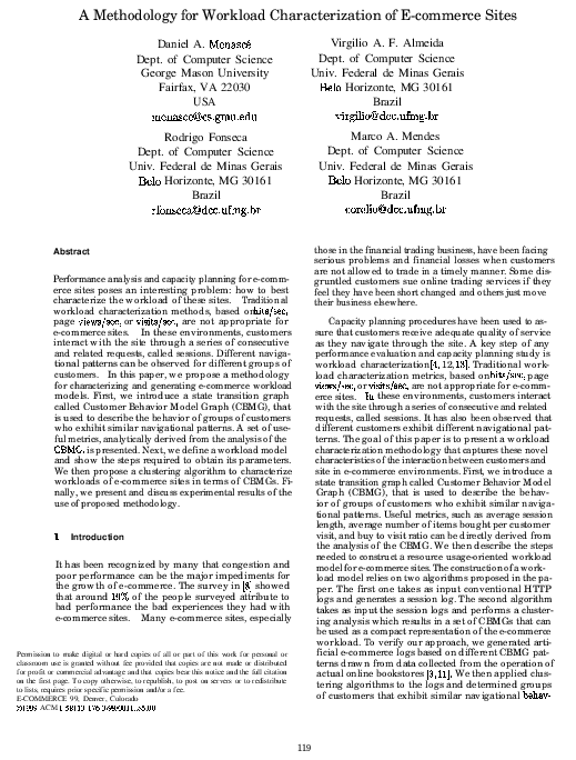(PDF) A methodology for workload characterization of E-commerce sites ...