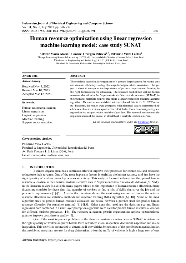 (PDF) Human resource optimization using linear regression machine ...