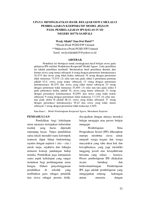 (PDF) Upaya Meningkatkan Hasil Belajar Siswa Melalui Pembelajaran