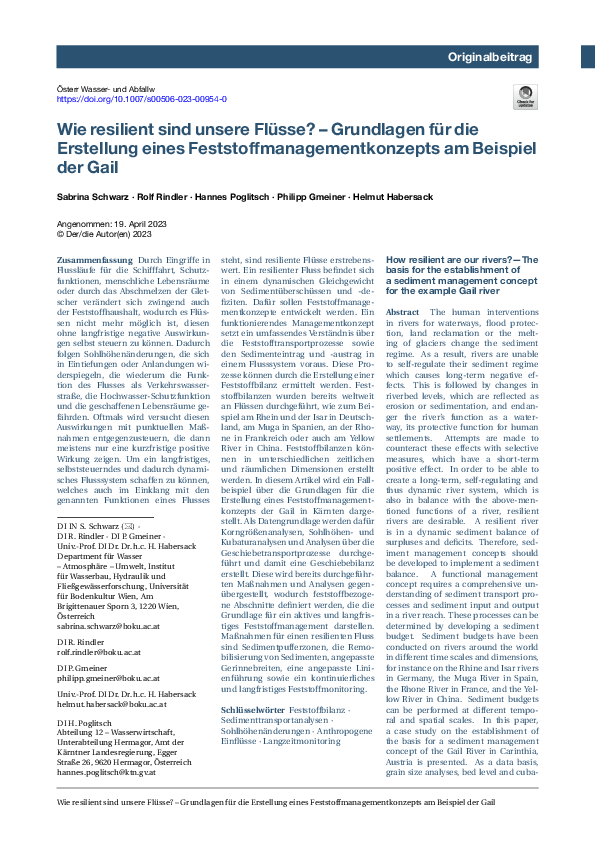 (PDF) How resilient are our rivers?—The basis for the establishment of ...