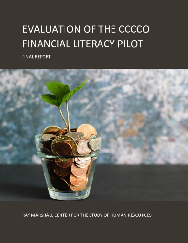 (PDF) Evaluation of the CCCCO Financial Literacy Pilot Interim Report