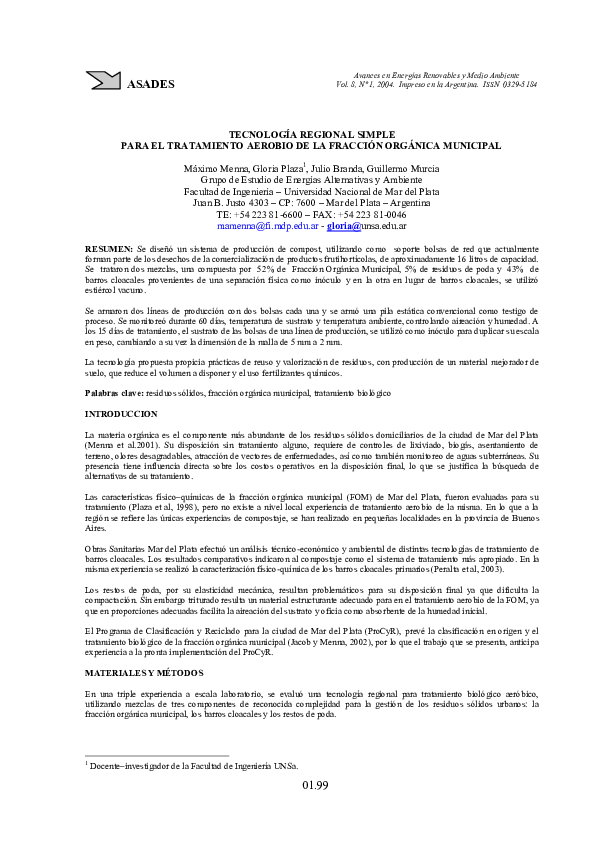 (PDF) Tecnología regional simple para el tratamiento aerobio de la ...