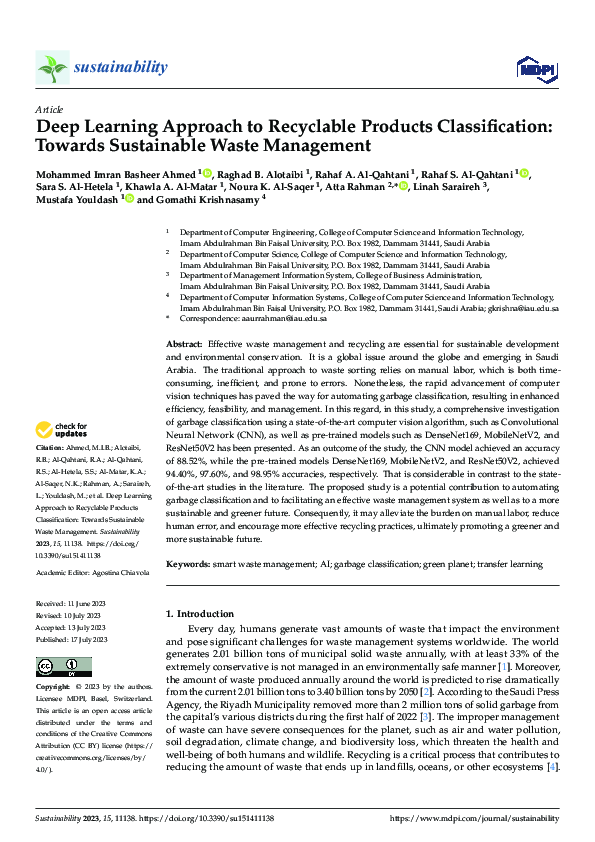 (PDF) Deep Learning Approach to Recyclable Products Classification ...