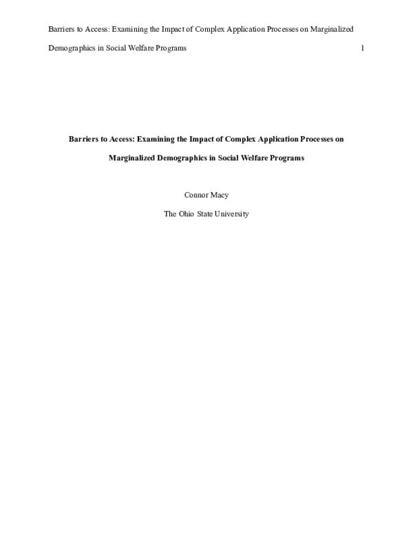 (PDF) Examining the Impact of Complex Application Processes on ...