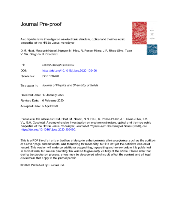 (PDF) A comprehensive investigation on electronic structure, optical ...