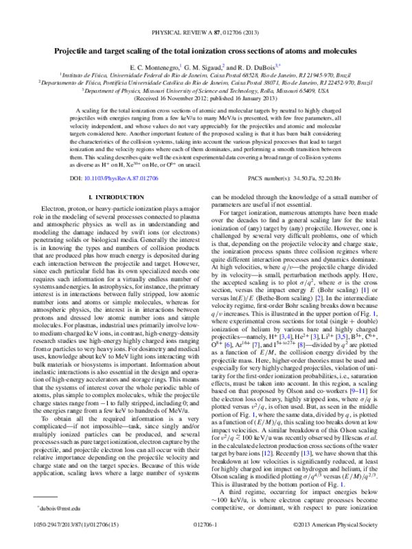 (PDF) Projectile and target scaling of the total ionization cross ...
