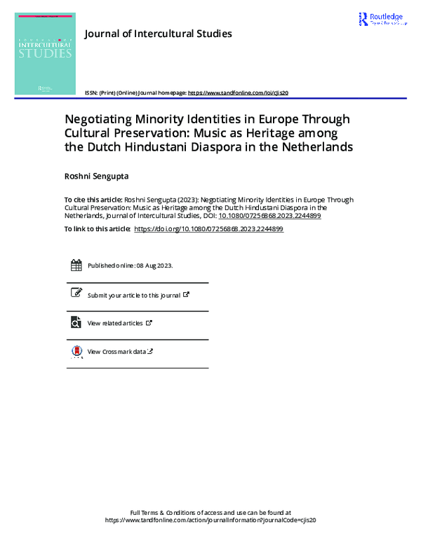(PDF) Negotiating Minority Identities in Europe Through Cultural ...