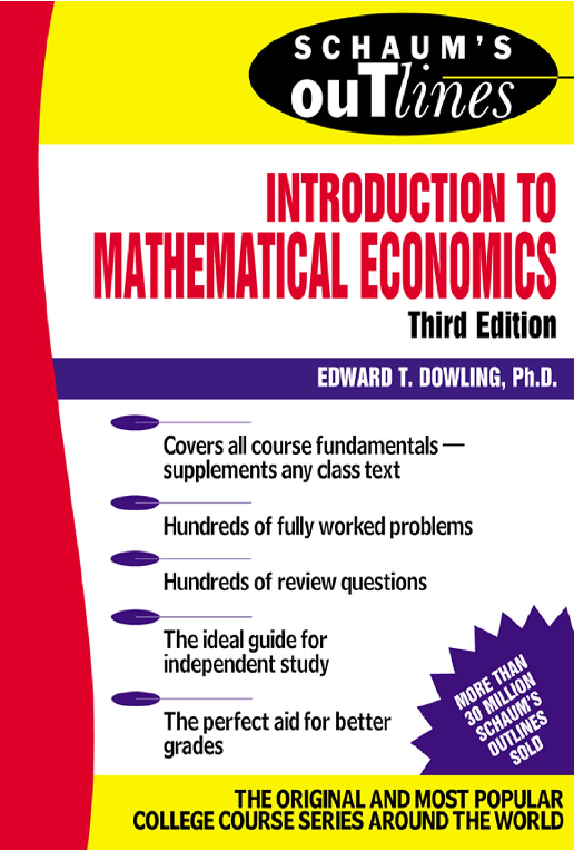 とと PDF) Schaum's Outline of Mathematical Economics_Dowling