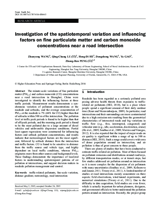 (PDF) Investigation of the spatiotemporal variation and influencing ...