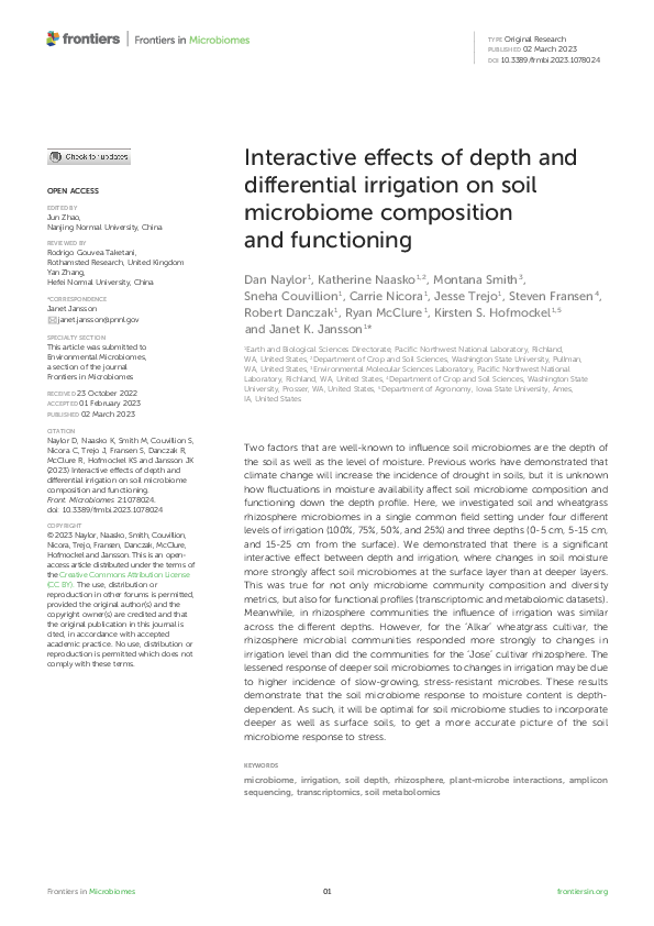 (PDF) Interactive effects of depth and differential irrigation on soil ...
