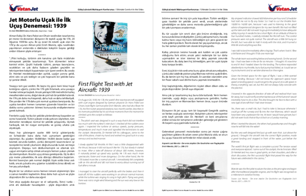 (PDF) First Flight Test with Jet Aircraft / Jet Motorlu Uçak ile İlk ...