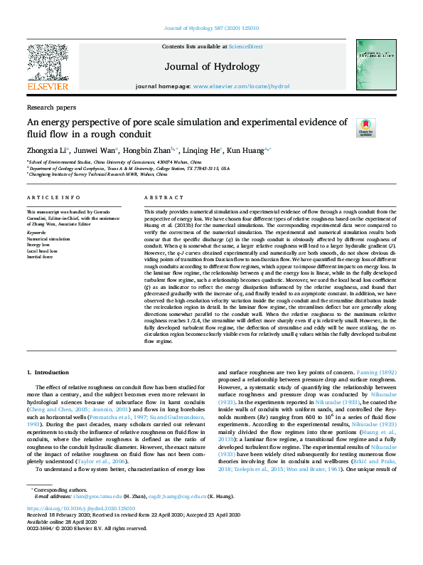(PDF) An energy perspective of pore scale simulation and experimental ...