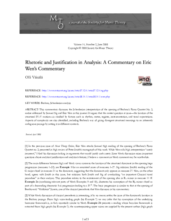 (PDF) Rhetoric and Justification in Analysis