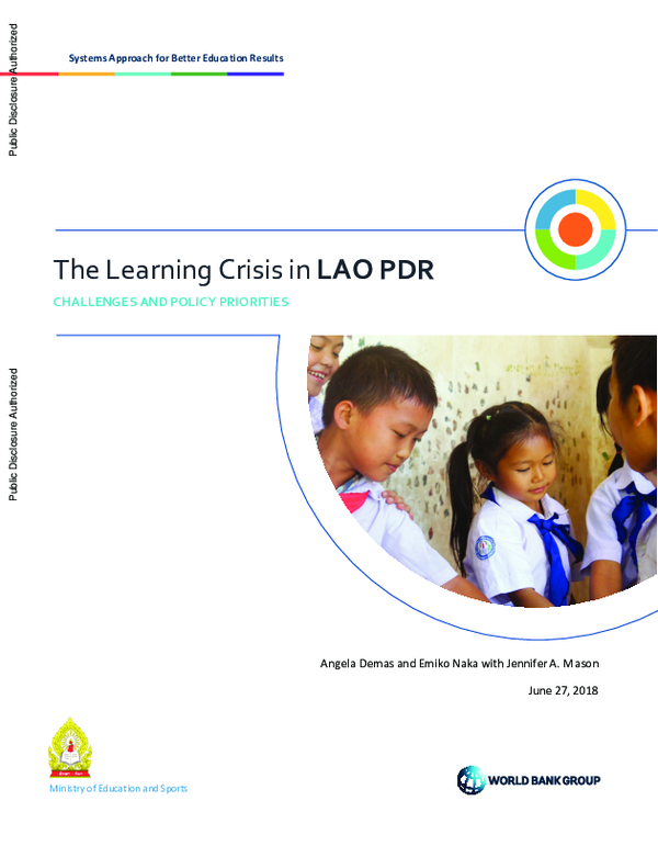 (PDF) The Learning Crisis in LAO PDR CHALLENGES AND POLICY PRIORITIES