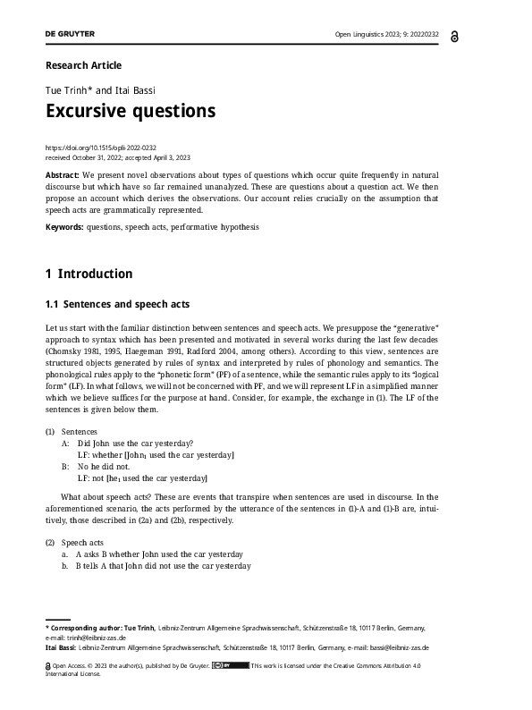 (PDF) Excursive questions