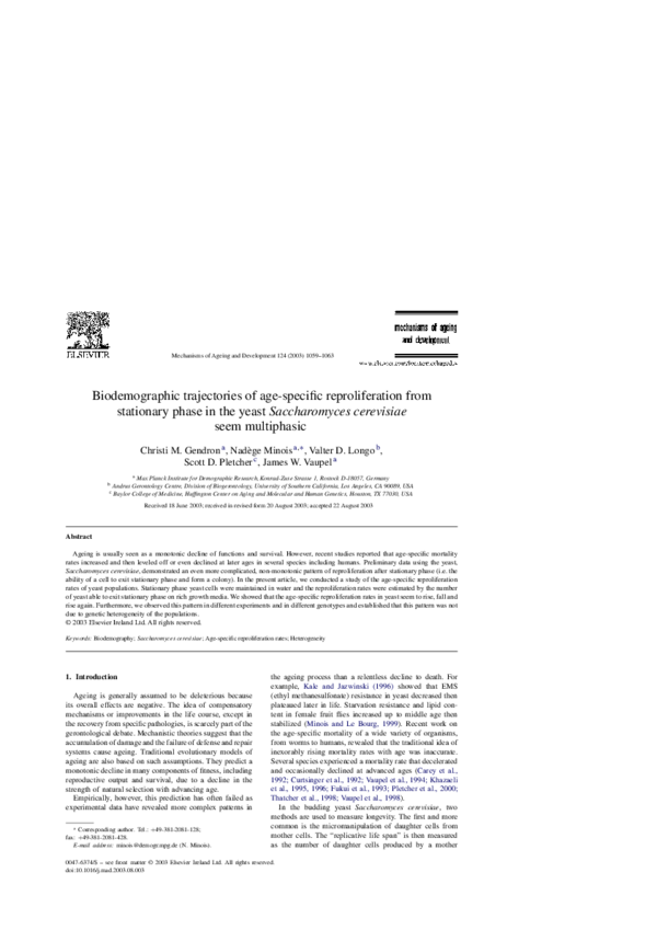 (PDF) Biodemographic trajectories of age-specific reproliferation from ...