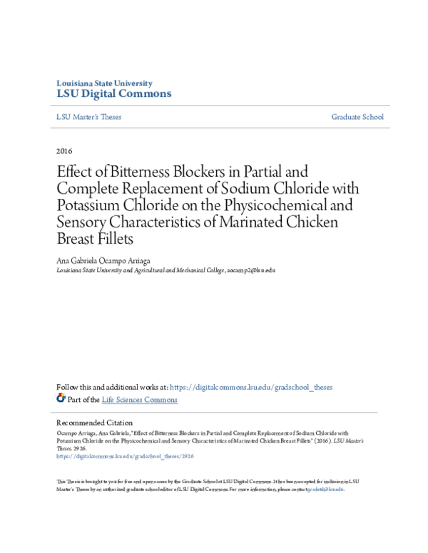 (PDF) Effect of Bitterness Blockers in Partial and Complete Replacement ...