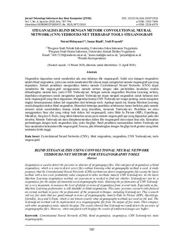 (PDF) Steganalisis Blind dengan Metode Convolutional Neural Network ...