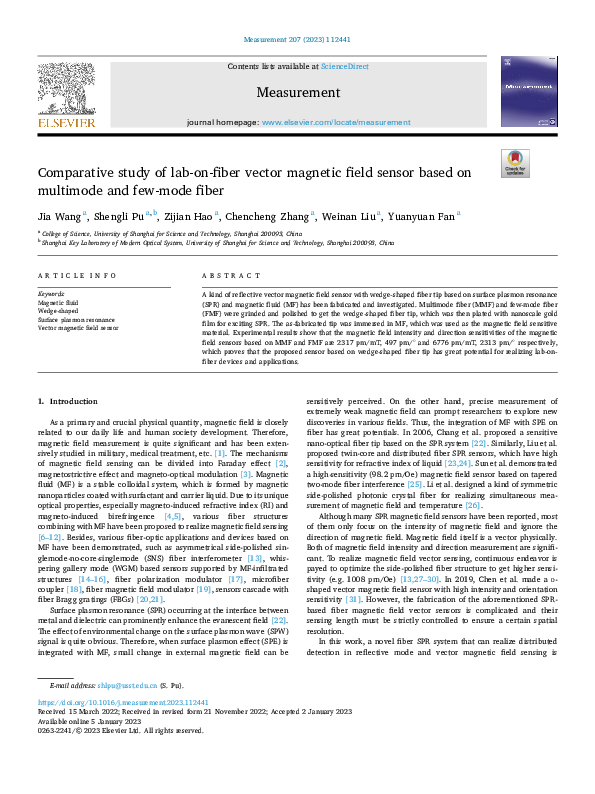(PDF) Comparative study of lab-on-fiber vector magnetic field sensor ...