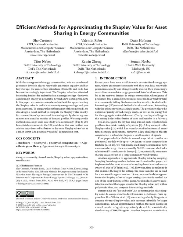 (PDF) Efficient methods for approximating the shapley value for asset ...