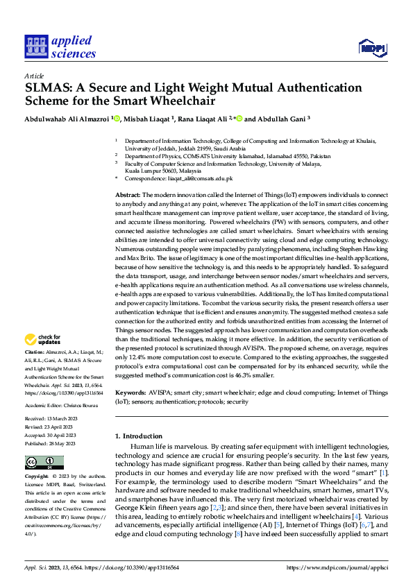 (PDF) SLMAS: A Secure and Light Weight Mutual Authentication Scheme for ...