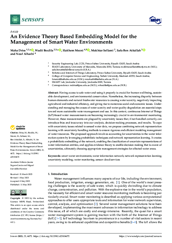 (PDF) An Evidence Theory Based Embedding Model for the Management of ...