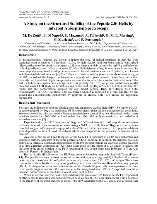(PDF) A Study on the Structural Stability of the Peptide 2.0(5)-Helix ...