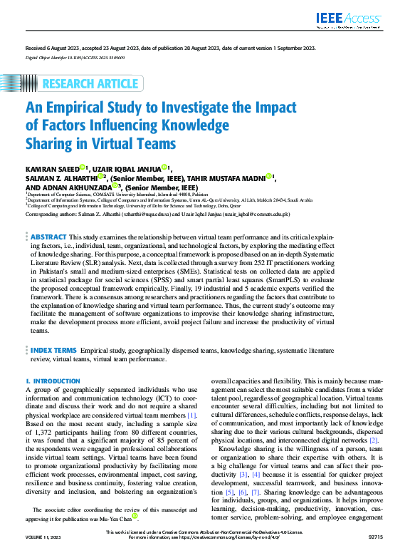 (PDF) An Empirical Study to Investigate the Impact of Factors ...