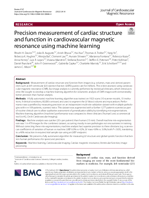 (PDF) Precision measurement of cardiac structure and function in ...