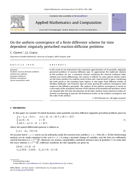 (PDF) On the uniform convergence of a finite difference scheme for time ...