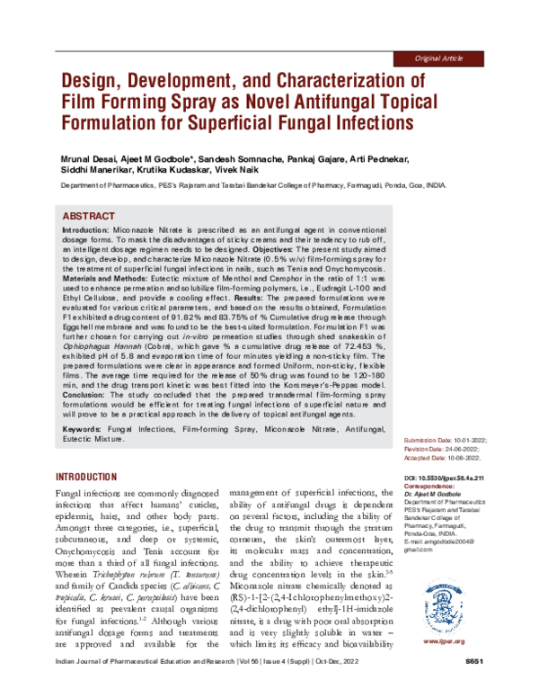 (PDF) Design, Development, and Characterization of Film Forming Spray ...