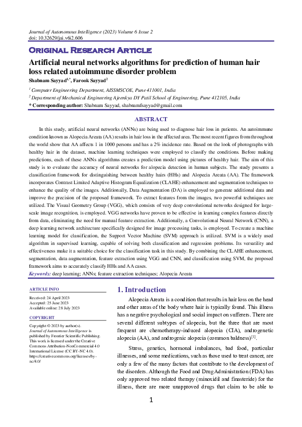 (PDF) Artificial neural networks algorithms for prediction of human ...