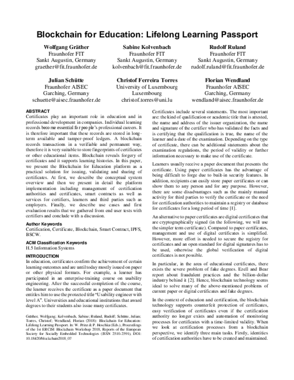 Blockchain-powered Lifelong Learning Wallet concept illustration