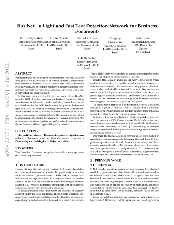 (PDF) BusiNet -- a Light and Fast Text Detection Network for Business ...