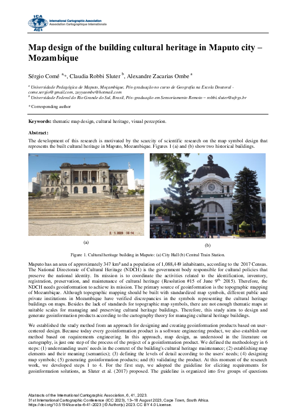 (PDF) Map design of the building cultural heritage in Maputo city ...