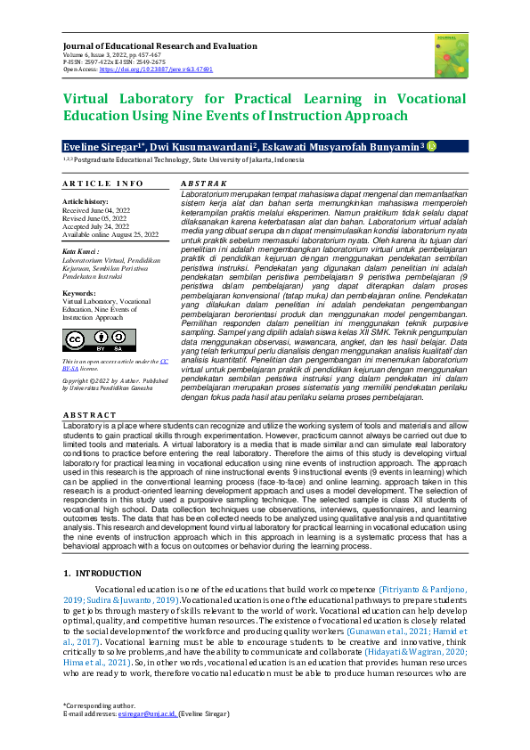 (PDF) Virtual Laboratory for Practical Learning in Vocational Education ...
