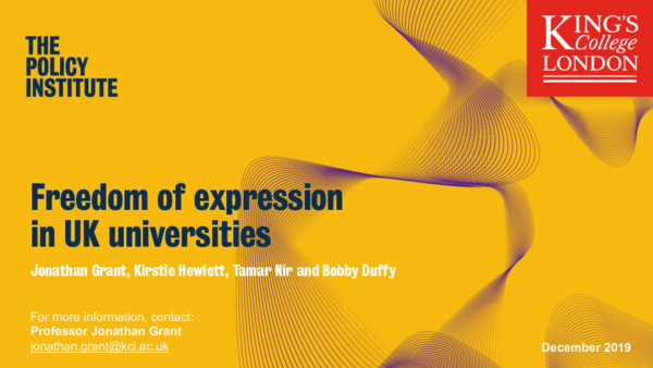 (PDF) Freedom of expression in UK universities