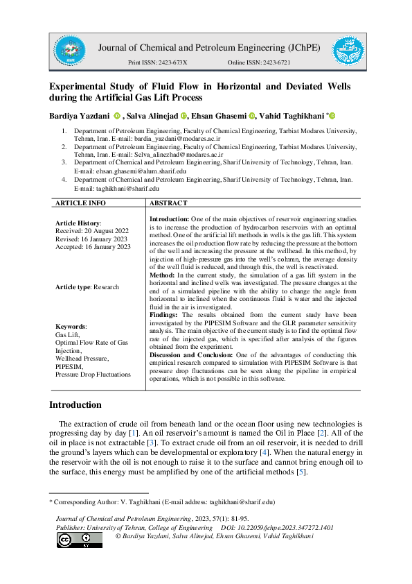 (PDF) Experimental Study of Fluid Flow in Horizontal and Deviated Wells ...
