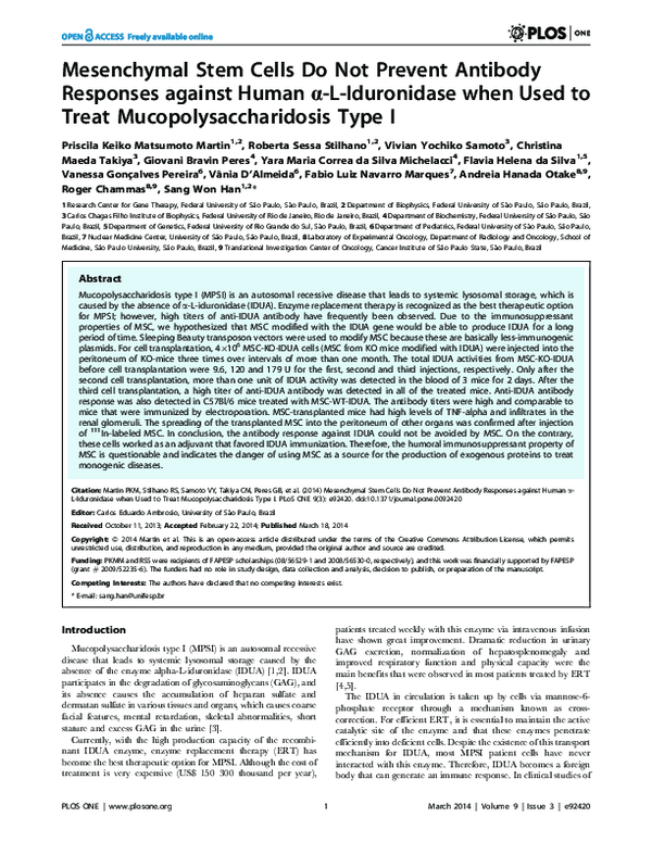 (PDF) Mesenchymal Stem Cells Do Not Prevent Antibody Responses against ...