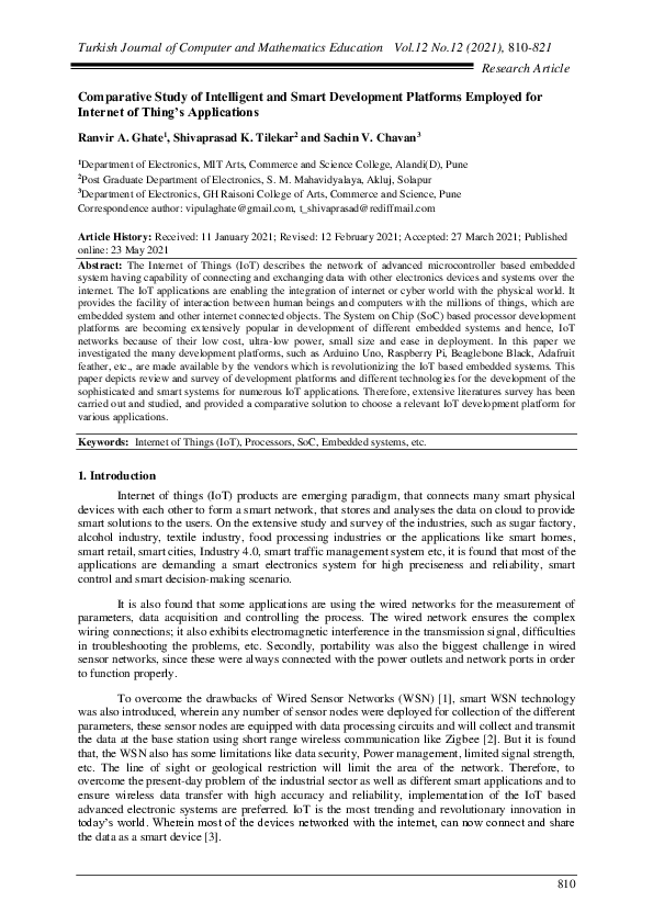 (PDF) Comparative Study of Intelligent and Smart Development Platforms ...