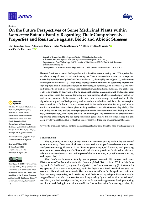 (PDF) On the Future Perspectives of Some Medicinal Plants within ...