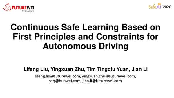 (PDF) Continuous Safe Learning Based on First Principles and ...