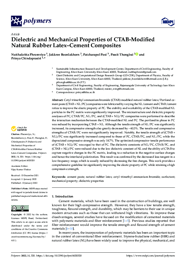 (PDF) Dielectric and Mechanical Properties of CTAB-Modified Natural ...