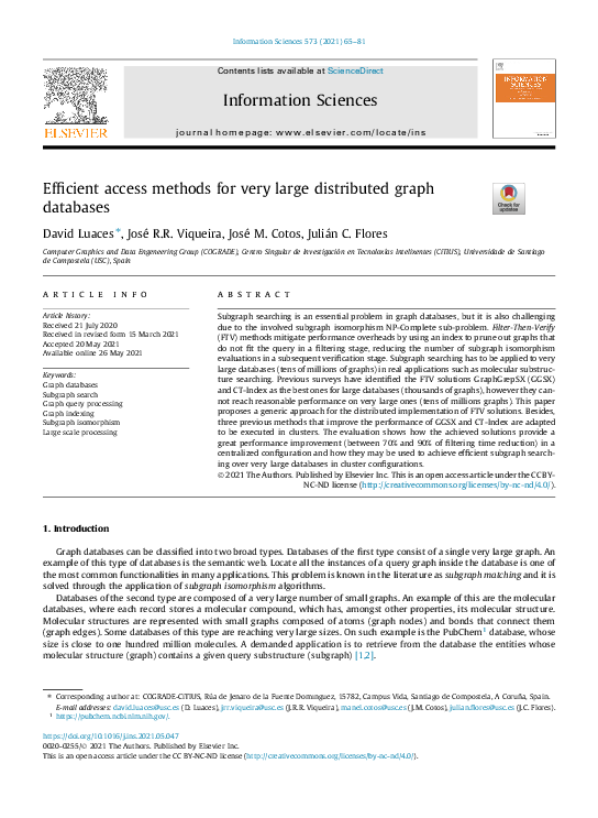 (PDF) Efficient access methods for very large distributed graph ...